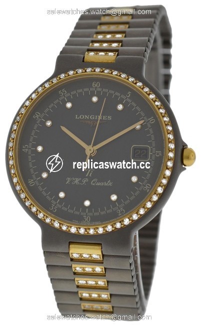 Longines Titanium Gold Plated New Ladies Octagon Stainless Steel Yellow Quartz 24mm Watch Longines Titanium Gold Plated New Ladies Octagon Stainless Steel Yellow Quartz 24mm Watch