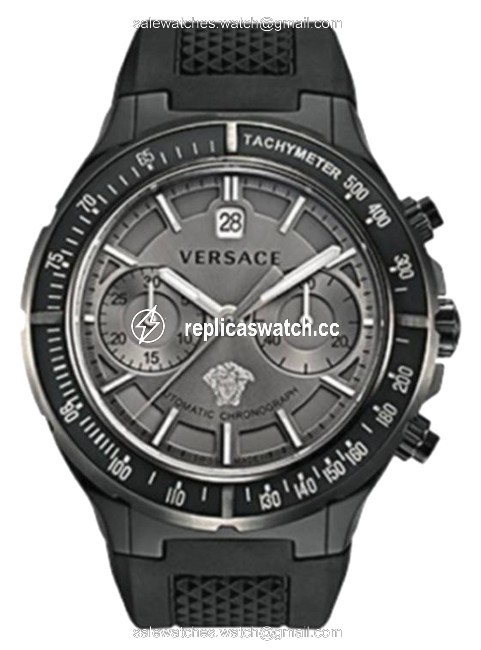 Versace Black New Mens Dv One 26ccs7d455 S009 Steel Pvd Chrono 45mm Automati Watch Versace Black New Mens Dv One 26ccs7d455 S009 Steel Pvd Chrono 45mm Automati Watch