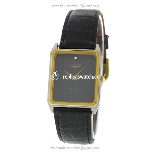 Longines Gold Plaque Stainless Steel New Unisex Xl18 Diamond Quartz 26mm X 29mm Watch Longines Gold Plaque Stainless Steel New Unisex Xl18 Diamond Quartz 26mm X 29mm Watch