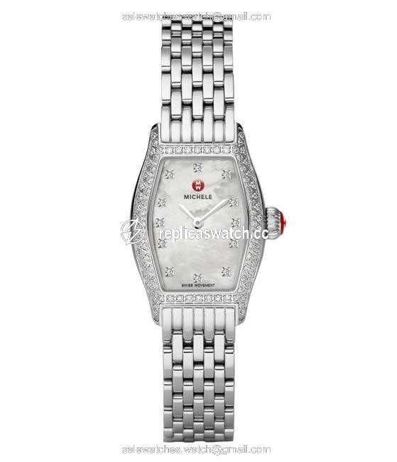 Michele Silver Urban Coquette Mother Of Pearl Diamond Mww08a000226 Watch Michele Silver Urban Coquette Mother Of Pearl Diamond Mww08a000226 Watch