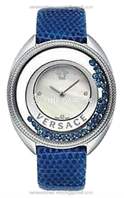 Versace Silver New Destiny Spirit 86q941md497 S282 Floating Crystals 38mm Dia Watch Versace Silver New Destiny Spirit 86q941md497 S282 Floating Crystals 38mm Dia Watch