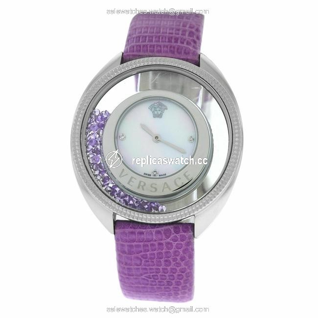 Versace Silver New Destiny Spirit 86q953md497 S702 Floating Crystals 38mm Watch Versace Silver New Destiny Spirit 86q953md497 S702 Floating Crystals 38mm Watch