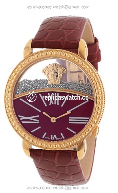 Versace Gold Tone Steel New Krios 93q80bd008 S800 Floating Spheres 38mm Watch Versace Gold Tone Steel New Krios 93q80bd008 S800 Floating Spheres 38mm Watch