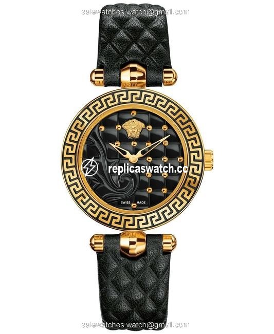 Versace Gold New Vanitas Vqm010015 Electroplated Steel Quartz 30mm Watch Versace Gold New Vanitas Vqm010015 Electroplated Steel Quartz 30mm Watch