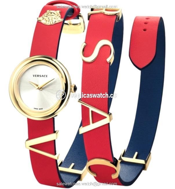 Versace Gold New V-flare Vebn00418 Steel Wrap Around Bracelet Quartz Watch Versace Gold New V-flare Vebn00418 Steel Wrap Around Bracelet Quartz Watch