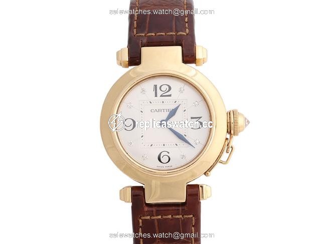 Cartier Gold 18k Yellow Diamond Ladies Pasha 33mm Watch Cartier Gold 18k Yellow Diamond Ladies Pasha 33mm Watch