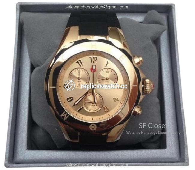Michele Gold / Black Jelly Bean Tone Case Strap Mww12f000034 Watch Michele Gold / Black Jelly Bean Tone Case Strap Mww12f000034 Watch