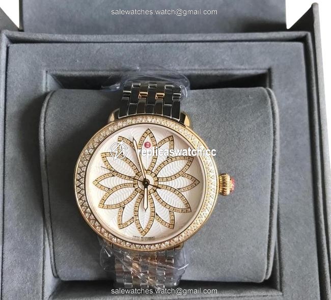 Michele Gold (Gold/Silver) Serein Diamond Flower Watch Michele Gold (Gold/Silver) Serein Diamond Flower Watch