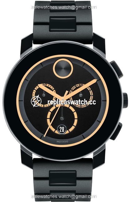 Movado Black Bold Dial Chronograph Mens Watch Movado Black Bold Dial Chronograph Mens Watch