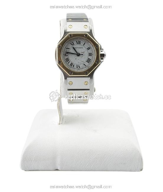 Cartier Santos Octagonal Stainless Steel & 18k Automatique (150666) Watch Cartier Santos Octagonal Stainless Steel & 18k Automatique (150666) Watch