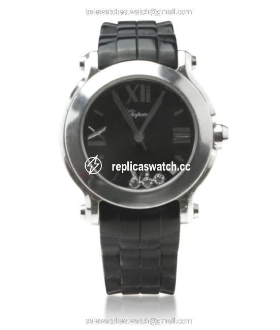 Chopard Silverxblack 278475 Happy Sport Diamond Stainless Quartz (178454) Watch Chopard Silverxblack 278475 Happy Sport Diamond Stainless Quartz (178454) Watch