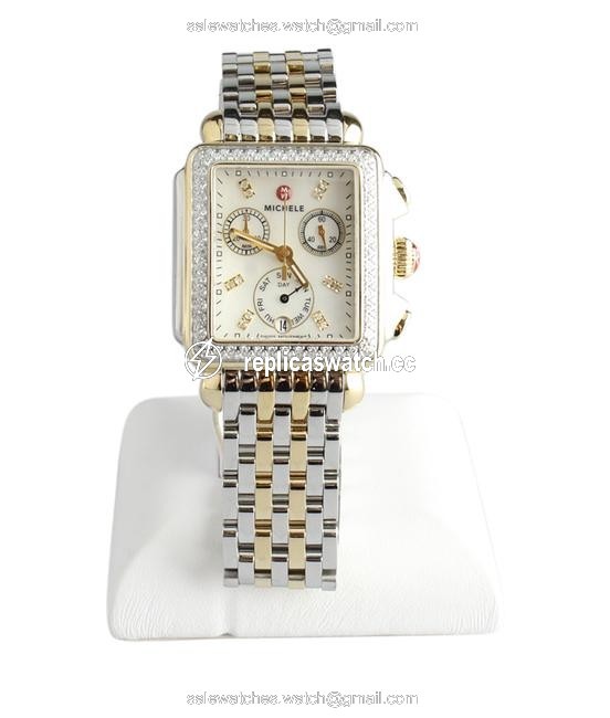 Michele Silver Deco Day Quartz Chronograph (112625) Watch Michele Silver Deco Day Quartz Chronograph (112625) Watch
