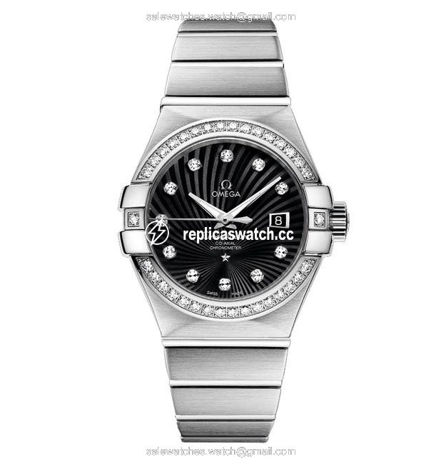 Omega Black Constellation 18k White Gold Dial Ladies (17019) Watch Omega Black Constellation 18k White Gold Dial Ladies (17019) Watch