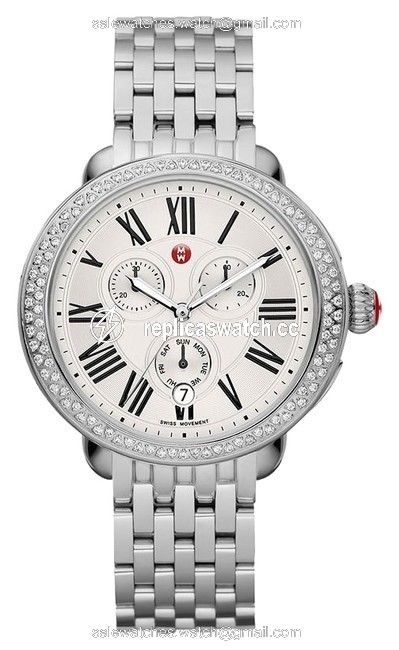 Michele Silver Serein Stainless Chronograph Diamond Mww21a000001 Watch Michele Silver Serein Stainless Chronograph Diamond Mww21a000001 Watch