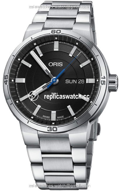 Oris Silver 01 735 7752 4154-07 8 24 08 Mens Tt1 Day Date Black Watch Oris Silver 01 735 7752 4154-07 8 24 08 Mens Tt1 Day Date Black Watch