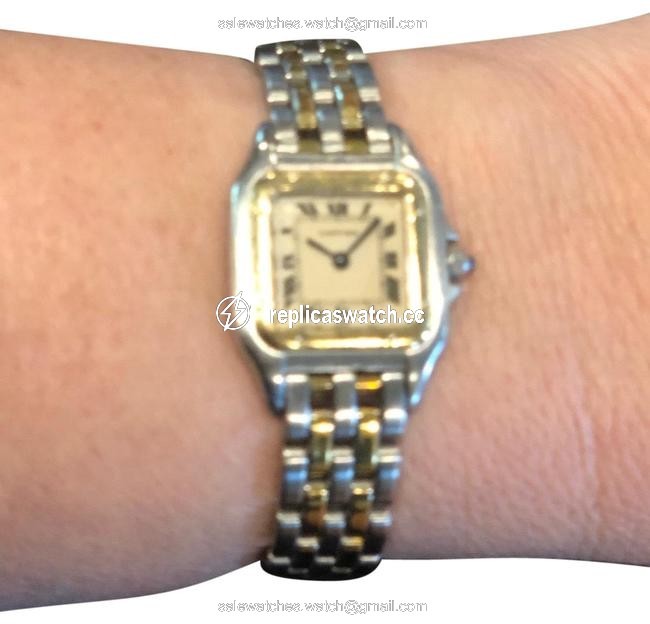 Cartier Gold Silver Ivory Panth¨¨re De 18k and Ss Watch Cartier Gold Silver Ivory Panth¨¨re De 18k and Ss Watch