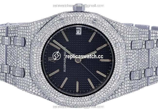Audemars Piguet Ladies Stainless Steel Royal Oak 35mm Black Dial Diamond 12.5 Ct Watch Audemars Piguet Ladies Stainless Steel Royal Oak 35mm Black Dial Diamond 12.5 Ct Watch