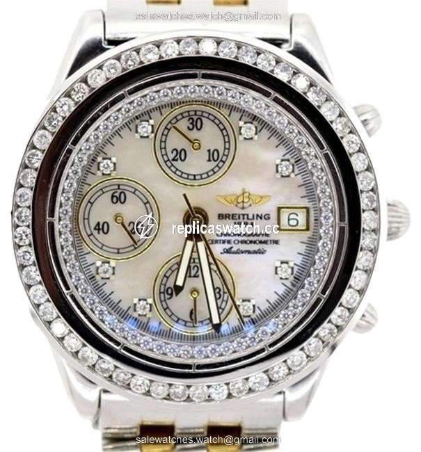 Breitling 4ct Mens 2-tone Chronographe with Appraisal Watch Breitling 4ct Mens 2-tone Chronographe with Appraisal Watch
