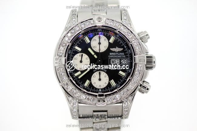 Breitling 6ct Mens 2-tone Chronographe with Appraisal Watch Breitling 6ct Mens 2-tone Chronographe with Appraisal Watch
