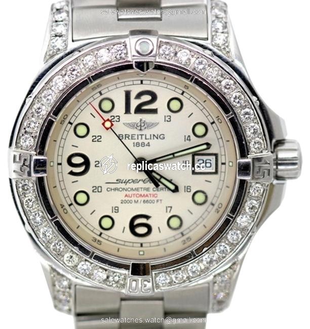 Breitling 3.5ct Superocean Stainless Steel with Appraisal Watch Breitling 3.5ct Superocean Stainless Steel with Appraisal Watch