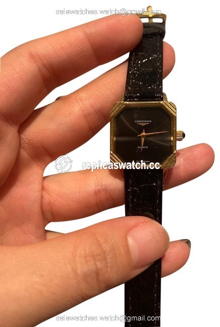 Longines Black & Gold Plated Vintage Womens Watch Longines Black & Gold Plated Vintage Womens Watch