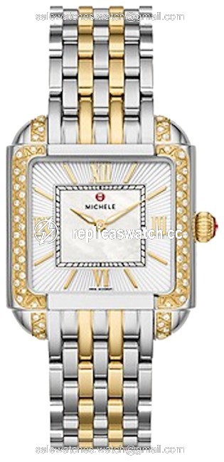 Michele Two Tone Womens Milou 18k Gold Diamond Mww15a000093 Watch Michele Two Tone Womens Milou 18k Gold Diamond Mww15a000093 Watch