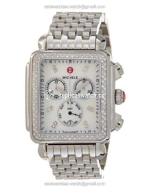 Michele Womens Deco Diamond Mww06z000035 Watch Michele Womens Deco Diamond Mww06z000035 Watch