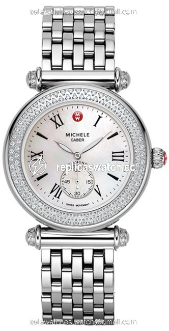 Michele Stainless Steel Caber Diamond Mww16a000001 Watch Michele Stainless Steel Caber Diamond Mww16a000001 Watch