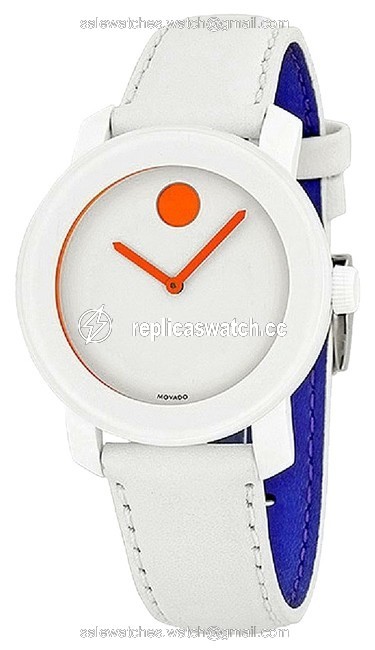 Movado White Bold Dial Leather Strap Unisex 3600153 Watch Movado White Bold Dial Leather Strap Unisex 3600153 Watch