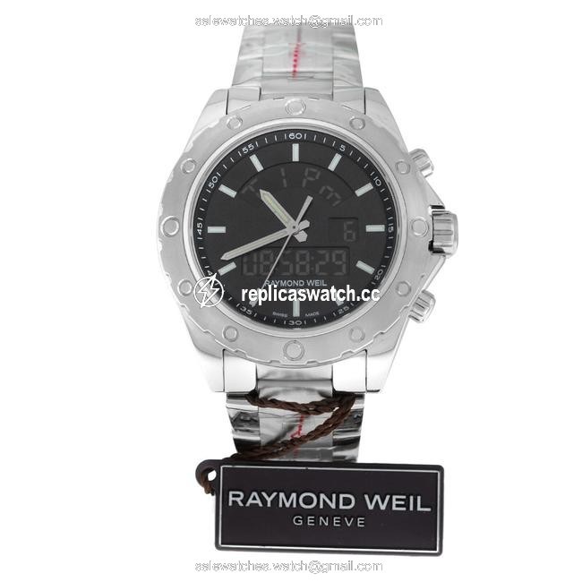 Raymond Weil Silver Sport 8400-st-20001 Mens Stainless Steel 44mm Quartz Watch Raymond Weil Silver Sport 8400-st-20001 Mens Stainless Steel 44mm Quartz Watch