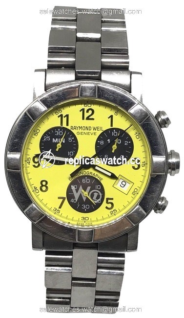 Raymond Weil Steel W1 Chronograph Date Stainless Mens Watch Raymond Weil Steel W1 Chronograph Date Stainless Mens Watch