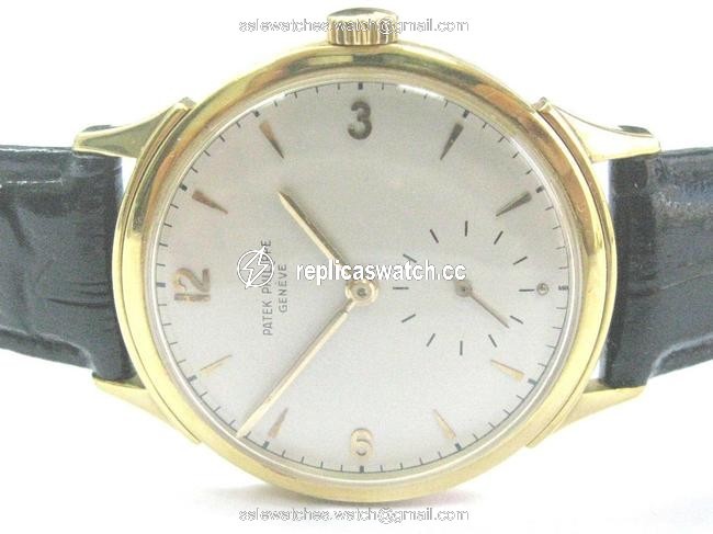 Patek Philippe Yellow Gold 18kt Black Leather Strap 2569 Watch Patek Philippe Yellow Gold 18kt Black Leather Strap 2569 Watch