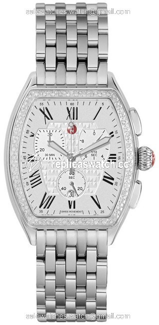 Michele Stainless Steel Releve Chronograph Diamond Womens Mww19a000001 Watch Michele Stainless Steel Releve Chronograph Diamond Womens Mww19a000001 Watch