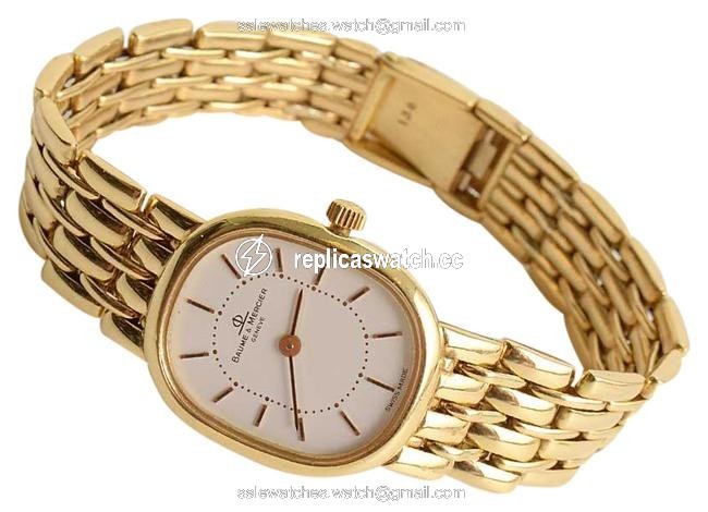 Baume & Mercier Gold Rdc11399- 18k Link Wristwatch Watch Baume & Mercier Gold Rdc11399- 18k Link Wristwatch Watch