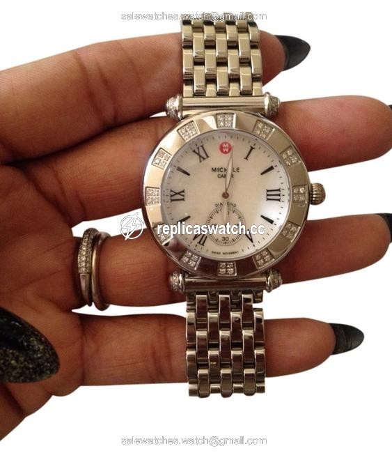 Michele Silver Atlas Watch Michele Silver Atlas Watch