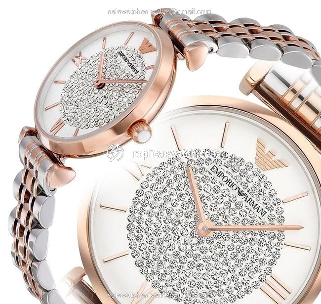 Emporio Armani Silver Rose Gold And Womens Ar1926 Watch Emporio Armani Silver Rose Gold And Womens Ar1926 Watch