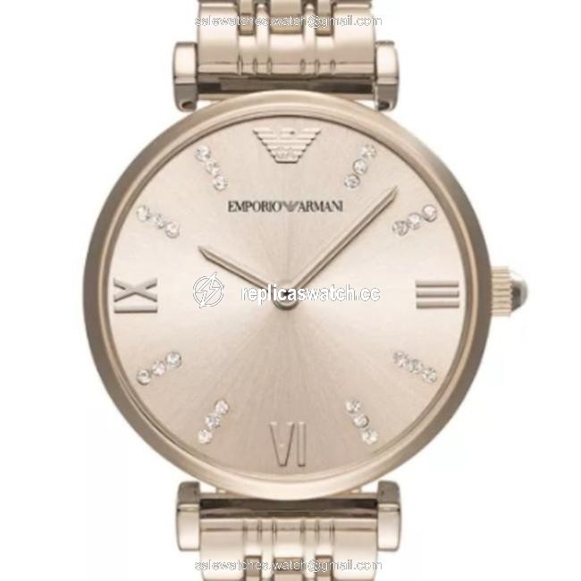Emporio Armani Rose Gold Womens Pastel Pink Stainless Steel Watch Emporio Armani Rose Gold Womens Pastel Pink Stainless Steel Watch