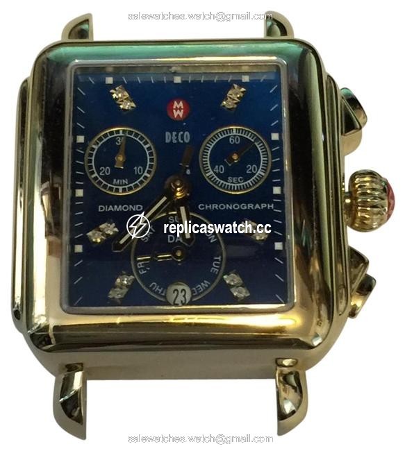 Michele Gold & Blue Signature Deco Tone Diamond Mop Mw06p00a9956 Watch Michele Gold & Blue Signature Deco Tone Diamond Mop Mw06p00a9956 Watch