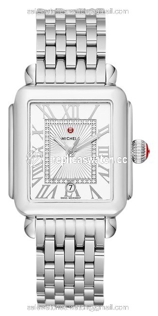 Michele Sliver Deco Madison Sunray Diamond Ladies Mww06t000141 Watch Michele Sliver Deco Madison Sunray Diamond Ladies Mww06t000141 Watch