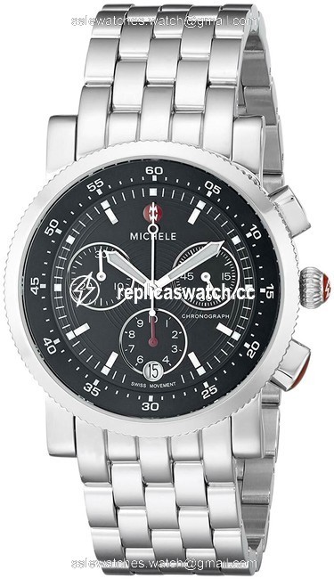 Michele Silver Sport Sail Black Dial Womens Mww01c000022 Watch Michele Silver Sport Sail Black Dial Womens Mww01c000022 Watch