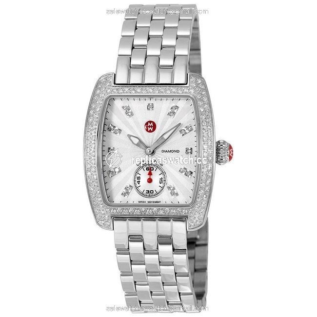 Michele Silver Urban Mini Stainless Diamond Mww02a000508 Watch Michele Silver Urban Mini Stainless Diamond Mww02a000508 Watch