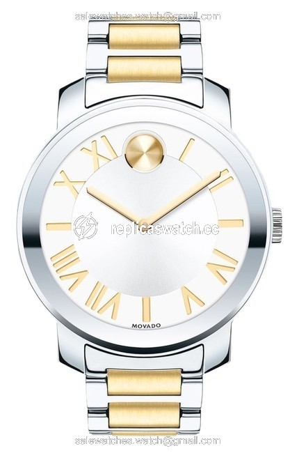 Movado Black Womens Bold Two-tone Stainless Steel Bracelet 39mm 3600208 Watch Movado Black Womens Bold Two-tone Stainless Steel Bracelet 39mm 3600208 Watch