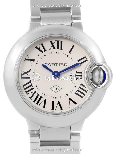 Cartier Silver Ballon Bleu Stainless Steel Small Ladies W69010z4 Watch Cartier Silver Ballon Bleu Stainless Steel Small Ladies W69010z4 Watch