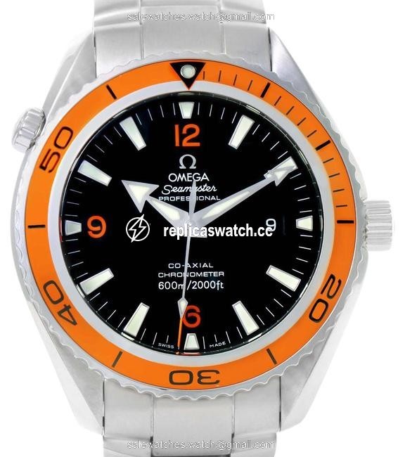 Omega Black Seamaster Planet Ocean Orange Bezel 2209.50.00 Watch Omega Black Seamaster Planet Ocean Orange Bezel 2209.50.00 Watch