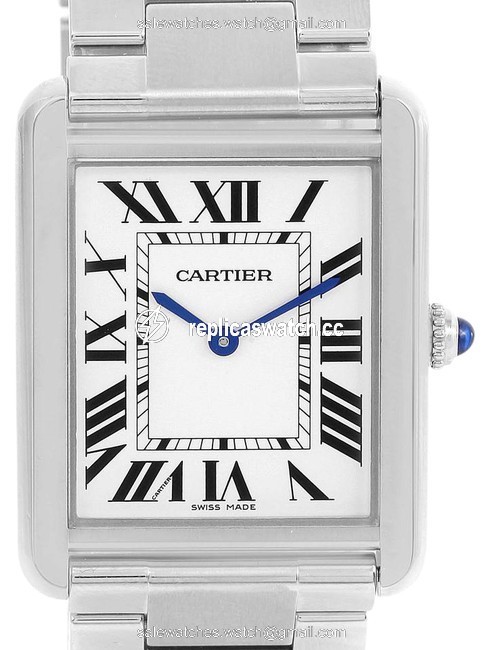 Cartier Silver Tank Solo Large Stainless Steel Dial W5200014 Watch Cartier Silver Tank Solo Large Stainless Steel Dial W5200014 Watch