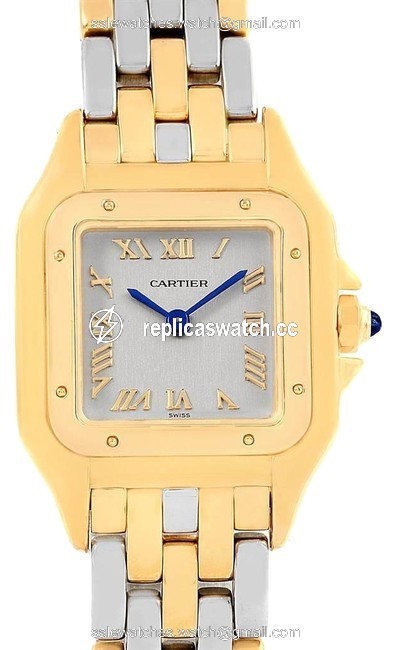 Cartier Grey Panthere Ladies Yellow Gold Steel Ladies 1070 Watch Cartier Grey Panthere Ladies Yellow Gold Steel Ladies 1070 Watch