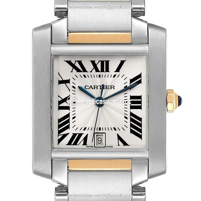 Cartier Silver Tank Francaise Steel Yellow Gold Large Unisex W51005q4 Watch Cartier Silver Tank Francaise Steel Yellow Gold Large Unisex W51005q4 Watch