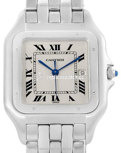 Cartier Silver Panthere Jumbo Stainless Steel Quartz W25032p5 Papers Watch Cartier Silver Panthere Jumbo Stainless Steel Quartz W25032p5 Papers Watch