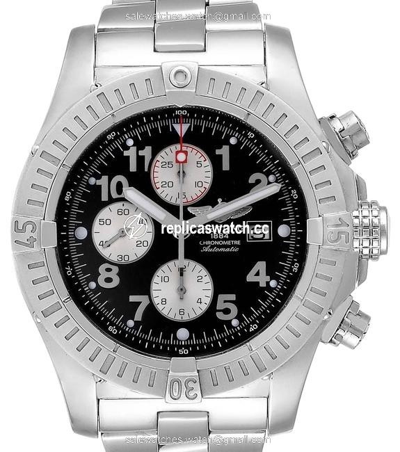 Breitling Black Aeromarine Super Avenger Dial Mens A13370 Watch Breitling Black Aeromarine Super Avenger Dial Mens A13370 Watch