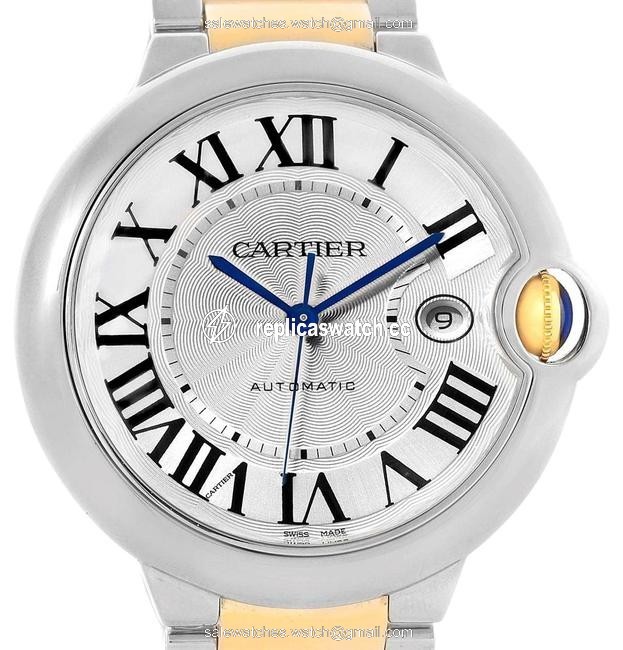 Cartier Silver Box Ballon Bleu Steel Yellow Gold Mens W69009z3 Papers Watch Cartier Silver Box Ballon Bleu Steel Yellow Gold Mens W69009z3 Papers Watch